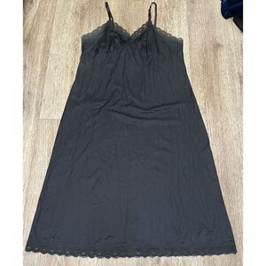 Deena Black Vintage Negligée Lingerie Pajama Gown